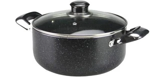 Plat à casserole en céramique antiadhésif résistant Mastercook avec couvercle en verre - Photo 1/7