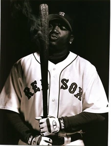 2005 STUFF MAGAZINE PHOTO - DAVID ORTIZ BIG PAPI BOSTON RED SOX SMOKING HOT BAT - Picture 1 of 1