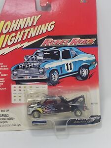 ⚡️JOHNNY LIGHTNING Rebel Rods TOW-NADO 2000 Ford F-550  Tow Truck Black 1:64 NEW
