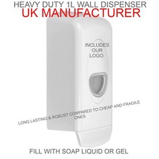 Soap Dispenser Heavy Duty Refillable Liquid Dispenser 1L UK MANUFACTURER