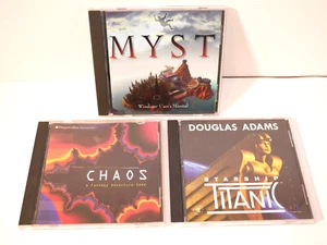 MYST, STARSHIP TITANIC, & CHAOS PC CD-ROM GAME LOT VINTAGE FANTASY ADVENTURE - Picture 1 of 5