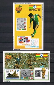 Bolivia 1981 Bloque 117/18 Mundial de Fútbol sin usar - Imagen 1 de 1