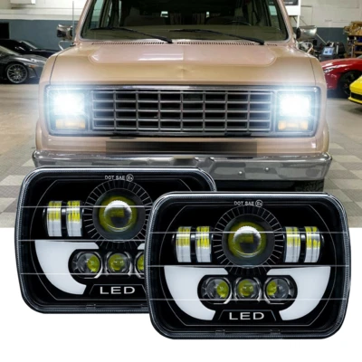 H6054 7x6" Led Headlight Hi-Lo fit Chevy C1500 C2500 C3500 Suburban Pickup Truck - Image 1 of 4