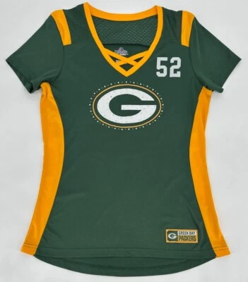 Футболка женская Green Bay Packers большая зеленая Matthews Majestic со стразами - Изображение 1 из 4