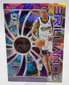 2023-24 Panini Spectra #BRI-FOX De'Aaron Fox Brilliance Patch Astral #/49 - Picture 1 of 2