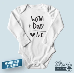Babybody Body Baby Geschenk zur Geburt Mama Papa Eltern Strampler Babykleidung - Bild 1 von 3