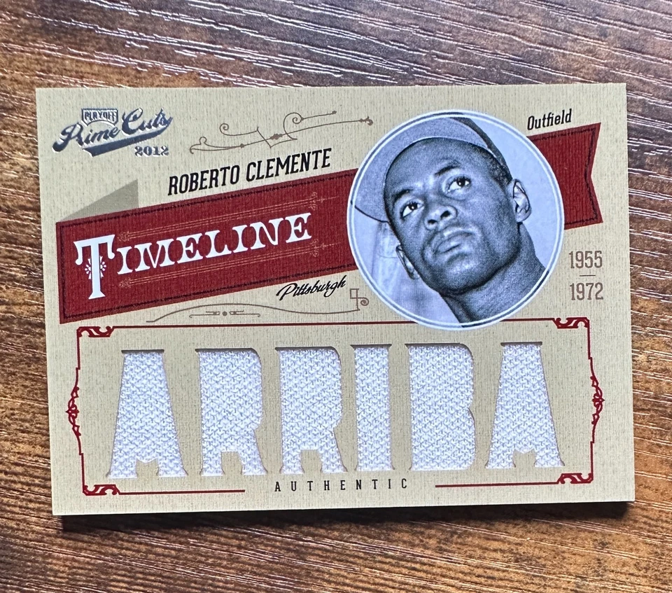 2012 Prime Cuts Timeline Materials Nicknames #41 Roberto Clemente /25 #X7787 - Image 1 of 2