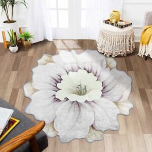 Modern Irregular Flower Carpets Round Carpet Bedside Art Floor Mats Area Rugs