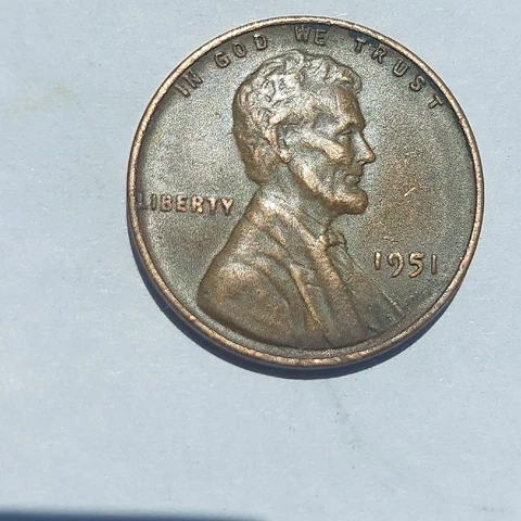 1951 Lincoln WHEAT Cent With  DDO/Not Mint Mark ! UNGRADED Cover