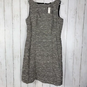 Vestido The Limited Tweed Vaina Negro Blanco Plata Talla 8 Nuevo con Etiquetas $98 Midi - Imagen 1 de 9