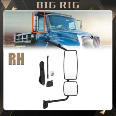 铬门镜组件适用于 2002 - 2018 国际 4300 4200 乘客侧 — 第 1/4 张图片