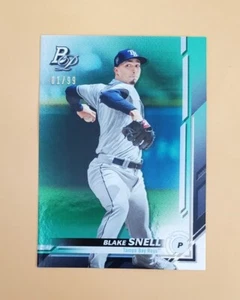 2019 Bowman Platinum Green Foil 1/99 Blake Snell #71 First Print SP  - Picture 1 of 4