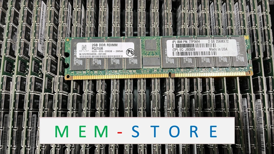 NL9257RD6409A-D27JSC Netlist Original 2GB DDR 333MHz PC2700 4Rx8 ECC RDIMM RAM - Image 1 of 1