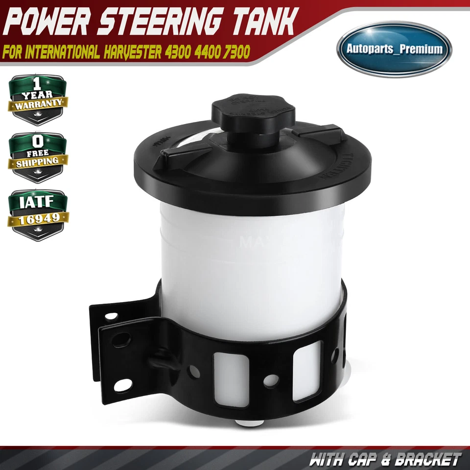 Tanque de depósito de dirección asistida con tapa para International Harvester 4300 4400 7300 Foto 1 de 4