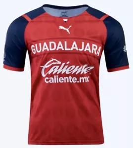 PUMA Guadalajara Chivas Promo 22 Authentic Third Alt Red Soccer Jersey Mens M - Picture 1 of 9