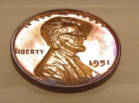 1951  Choice    Proof  Wheat Cent " Super Original Toning " #714 ~ 27 Cover