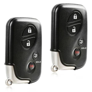 2 Remote Black 4-Button Car Key Fob for 2006 2007 2008 Lexus IS250 HYQ14AAB - Picture 1 of 5