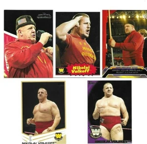 TOPPS WWE WCW NACIDO EN CROACIA DIVIDIDA 5 TARJETAS DE LUCHA LIBRE NIKOLAI VOLKOFF ver escaneo - Imagen 1 de 1