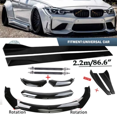 For BMW 750Li 228i Front Bumper Lip Spoiler Side Skirt Rear Gloss Black HGFG Foto 1 de 4