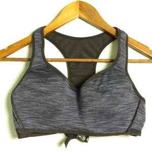 Layer 8 Sports Bra Womens Medium Black Athletic Fitness Workout Racerback Ladies - Picture 1 of 7