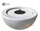 Koi Garden Solar Water Fountain White Semi Sphere Bird Bath Outdoor Stone Finish
