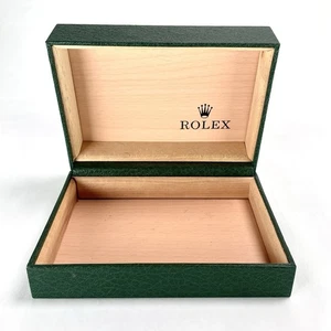 Scatola orologio Rolex vintage anni 80-90 autentica scatola pelle verde 68,00,2 4x6x2 - Foto 1 di 10
