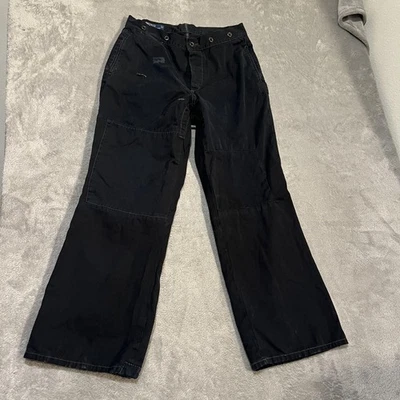 Pantalones Polo Ralph Lauren Para Hombres 32x30 Negros Doble Rodilla Ropa de Trabajo Botón Mosca Utilidad Foto 1 de 4