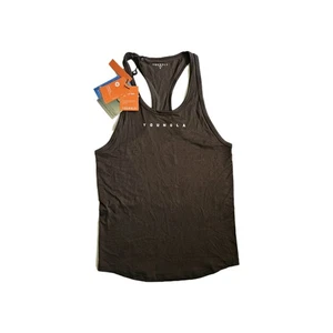 YoungLa 342 Stringer Tank Sz MED Hydrocool Brown Gym Train Nwd Flaw Read - Picture 1 of 7