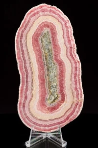  Rhodochrosite Stalactite Slab 143mm 164g Polished Slice Argentina C0244 - Picture 1 of 15
