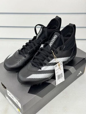 Adidas Adizero Impact.2 Molded Big Kids Football Cleats Shoe Black White 4 NIB - Image 1 of 4