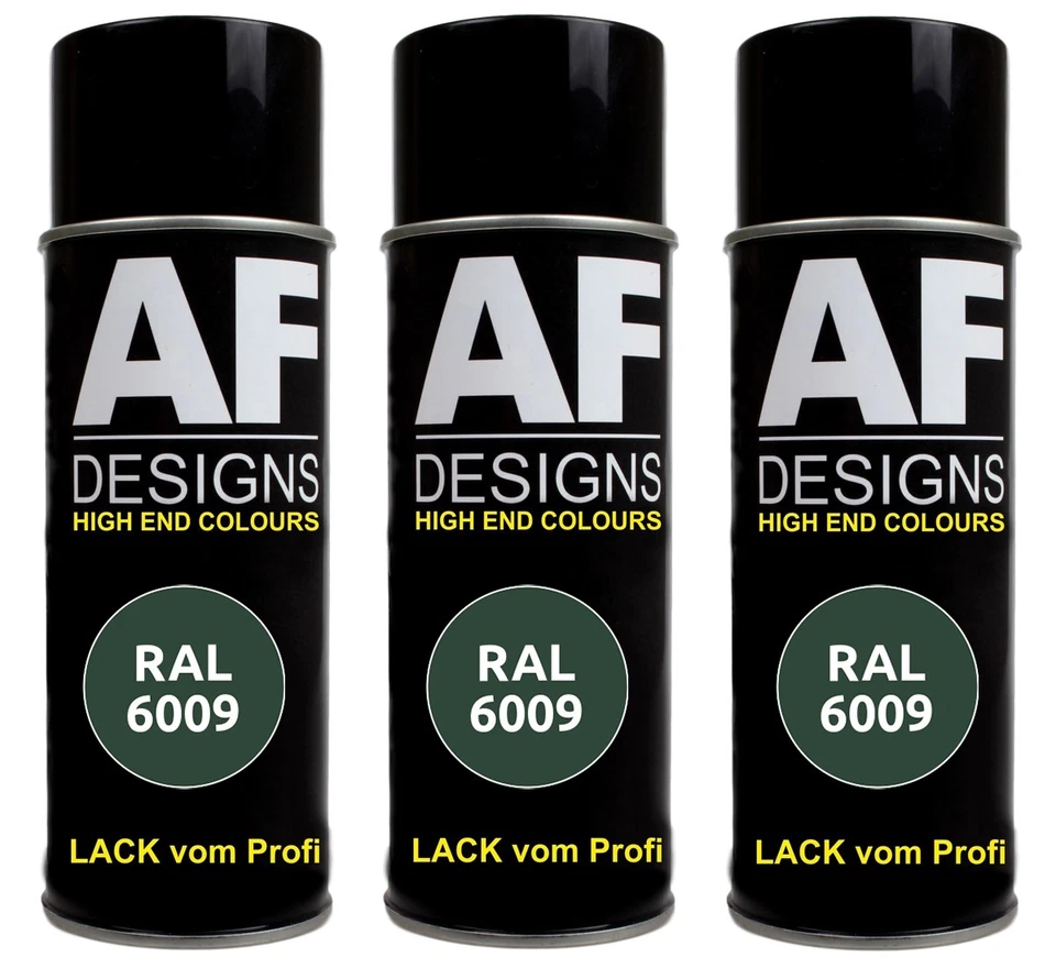 3x RAL Lackspray Buntlack Sprühdose Spraydose RAL6009 TANNENGRUEN glänzend matt - Bild 1 von 1