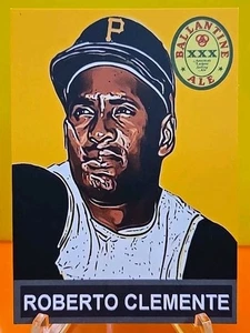 Roberto Clemente Ballantine Ale Advertisement Promo RP Facsimile Auto L1 - Picture 1 of 8