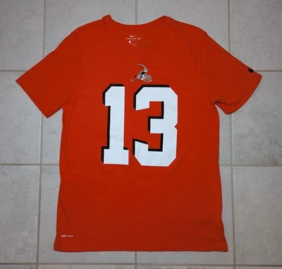 Nike Para Hombre Camiseta Grande Dri Fit Cleveland Browns Beckham Jr OBJ Camisa Manga Corta Foto 1 de 4