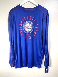 Camisa Philadelphia 76ers NBA Para Hombre Manga Larga Azul Real Logo - GRANDE - NUEVA CON ETIQUETAS - Imagen 1 de 7