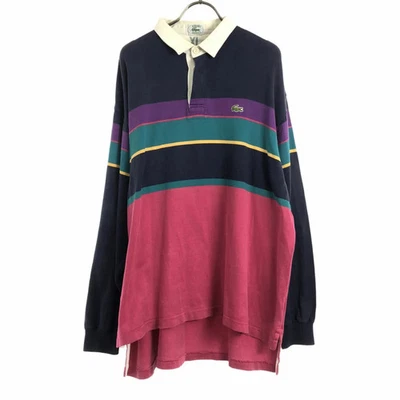 Izod Lacoste Logo Embroidered Long Sleeve Polo Shirt XL Men Used Foto 1 de 4