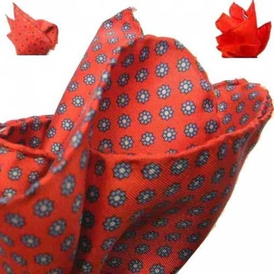 AVANTGARDEACCESSORI Fazzoletto uomo da taschino rosso rde rouge pochette varie fantasie tinta unita