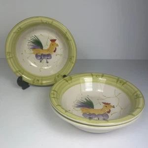 Scotts of Stow - Gallo - 3 ciotole per zuppa/cereali/dessert 17 cm - dipinte a mano - Foto 1 di 7