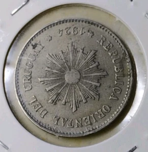 1924 5 Centavos ausländische Münze Stempelglanz Uruguay  - Bild 1 von 2
