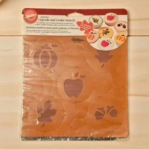 Autumn Cupcake Cookie Stencils DIY Crafts Wilton Pumpkins Acorn Wall Reusable - Picture 1 of 4