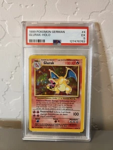 1999 Pokemon German Glurak Charizard Base Set Holo 4/102 PSA 5 🔥 - Picture 1 of 2