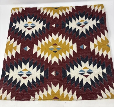 Funda de Almohada Ikea Fransine Southwest 20"x20" Mezcla de Lana Azteca Acento Decoración Foto 1 de 4