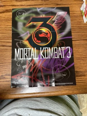 Doom/Mortal Kombat 3 (Super Nintendo, 1995) SNES Rare Poster Only 12”x 16” - Image 1 of 2