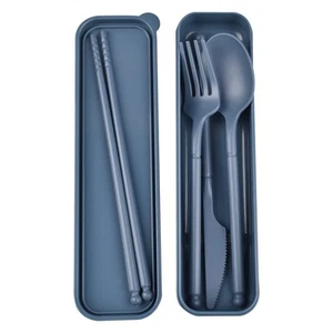 Camping Utensil Set, Reusable Utensils Set with Case, Plastic Cutlery Set For... - Picture 1 of 7
