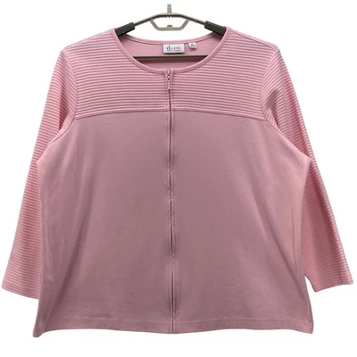 Denim And Company Womens Cardigan Size 2X Twee Warm Pastel Preppy Feminine Girl - Image 1 of 4