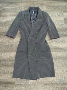 Venus Damen grau zweireihiger Blazer Mantel Kleid Größe 6 mittellang gefüttert Auto - Bild 1 von 8