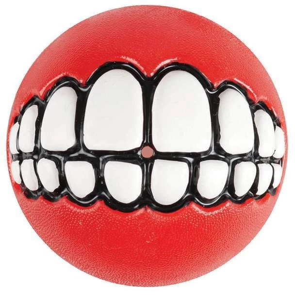 Rogz Grinz Ball Red Dog Toy, MEDIUM - Image 1 of 1