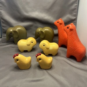 Vintage Arche Noah Fisher Price Tiere Giraffen Schafe Elefanten Little Tikes - Bild 1 von 10