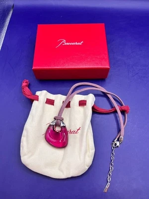 Collana in argento 925 con ciondolo rosa chiaro Baccarat 17,3-18,8 pollici... - Immagine 1 di 4