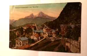 HISTOR. FARB-AK, BERCHTESGADEN WATZMANN VOM NONNTHAL ungelaufen " - Picture 1 of 2