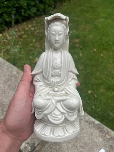 Chinesische antike Porzellan Figur Qing Dynastie Blanc De Chine Dehua 19. Jahrhundert - Bild 1 von 15